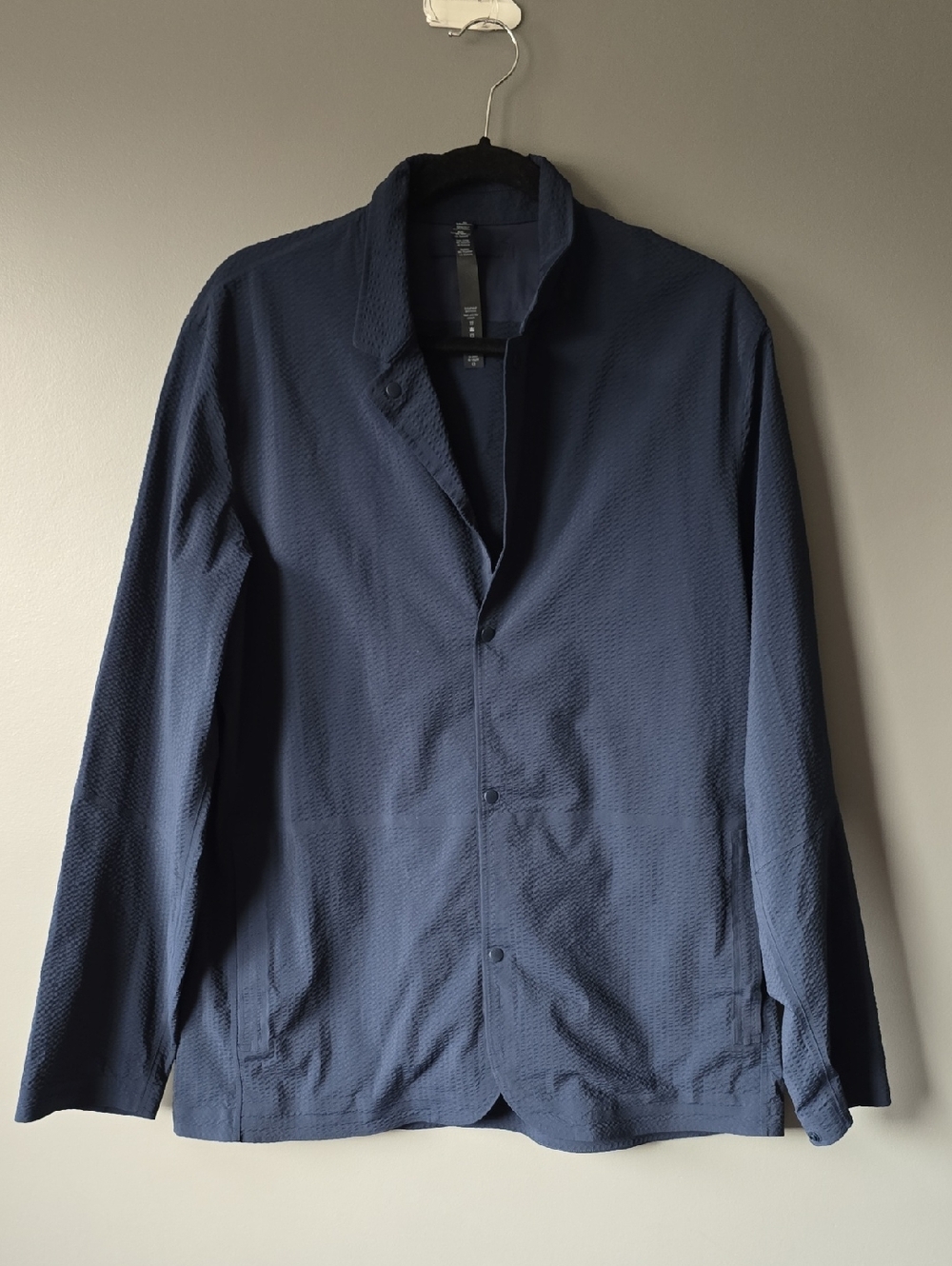 LULULEMON Athletica Deep Navy Textured Button Shirt Jacket